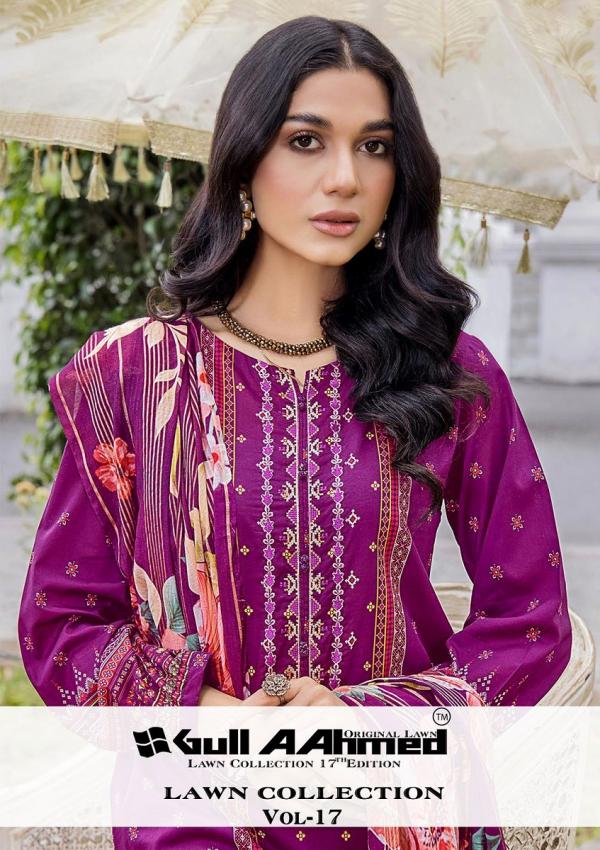 Gull Ahmed Vol 17 Karachi Lawn Dress Material Collection